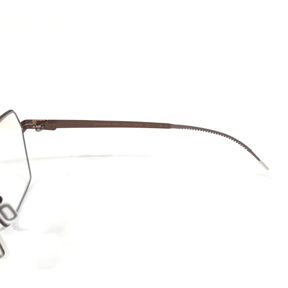 lool Eyewear Eyeglasses Frames HEXIA BXPK Matte Brown Pink Hexagonal 53-16-137